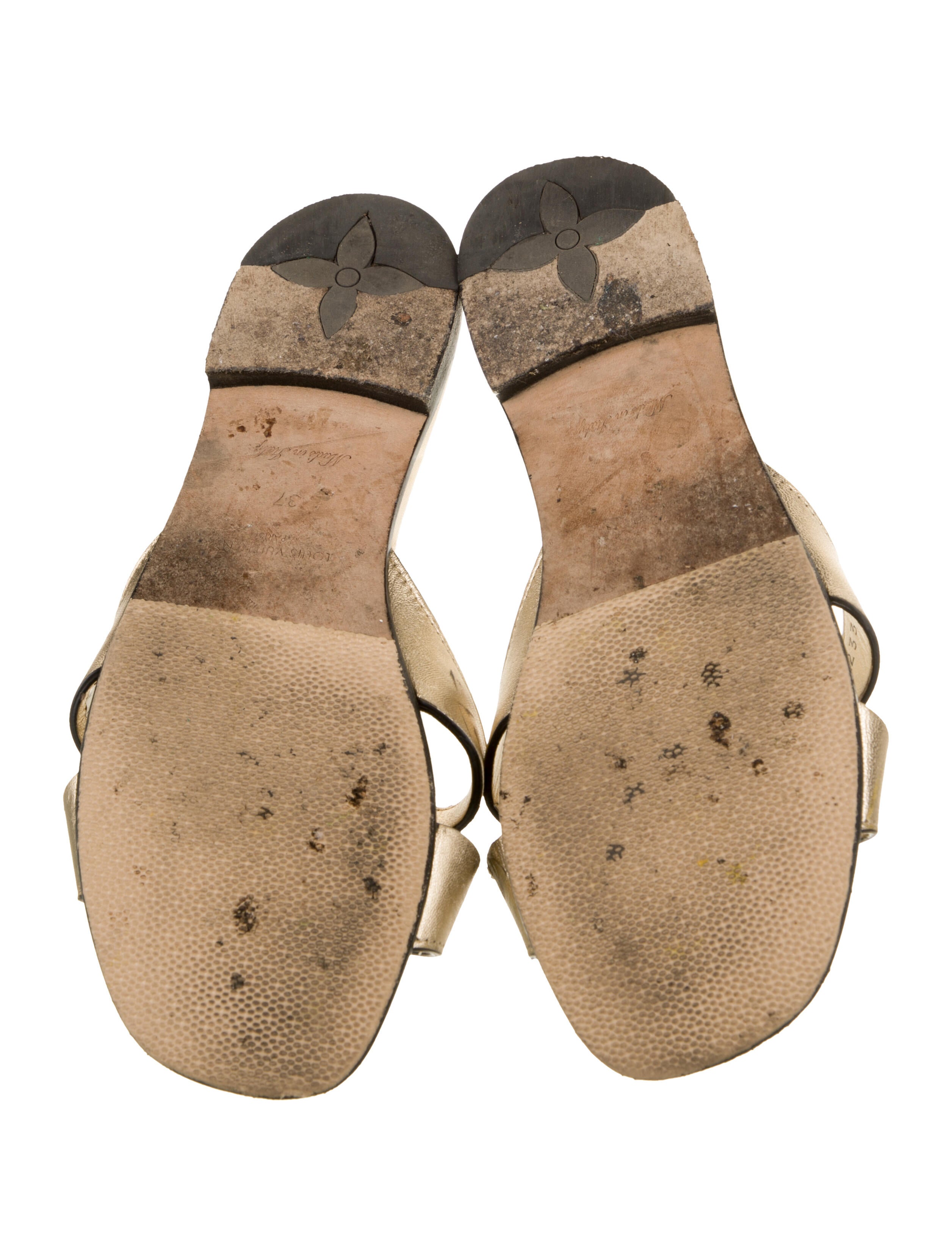 Louis Vuitton LV Monogram Leather Slides